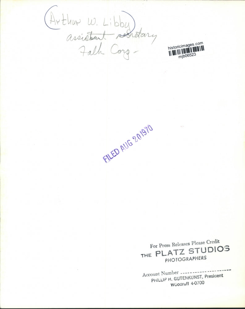 1970 Press Photo Assistant secretary of Falk Corp Arthur Libby - mjb06523