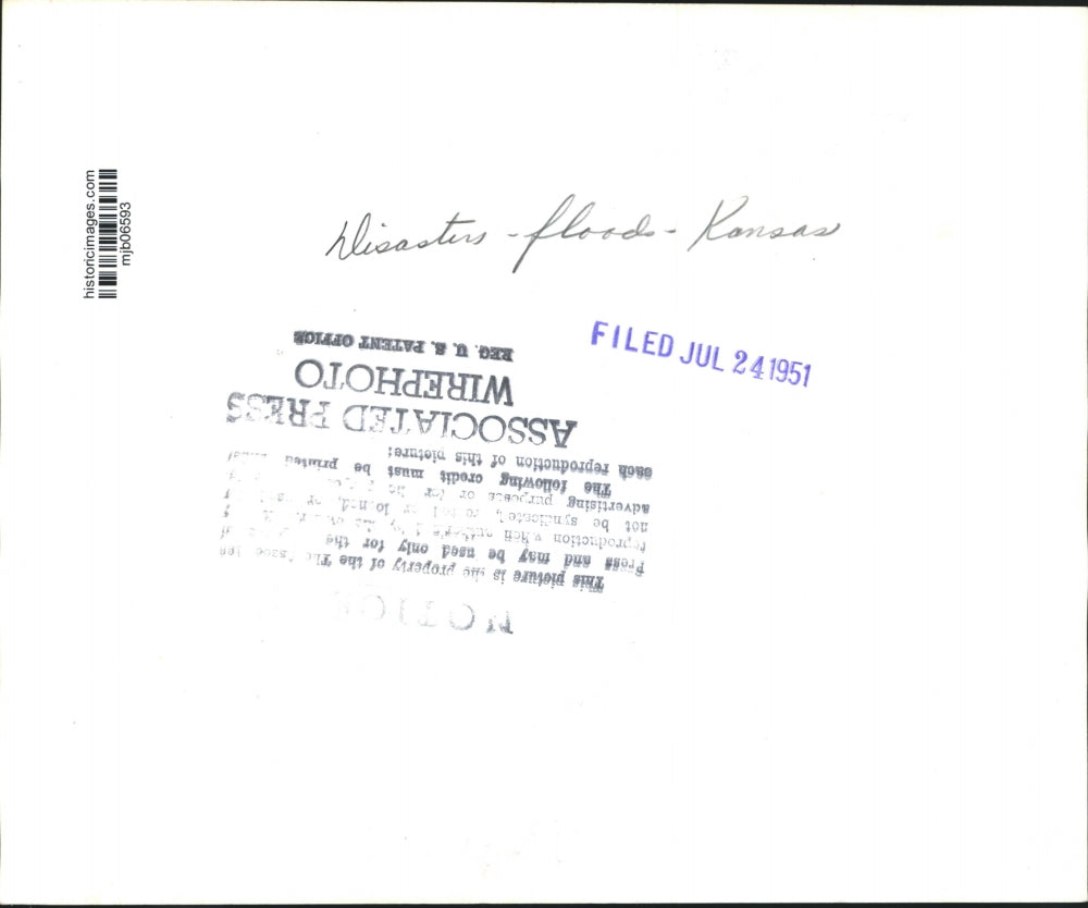 1951 Press Photo Confluence of Mississippi and Missouri Rivers During Flood