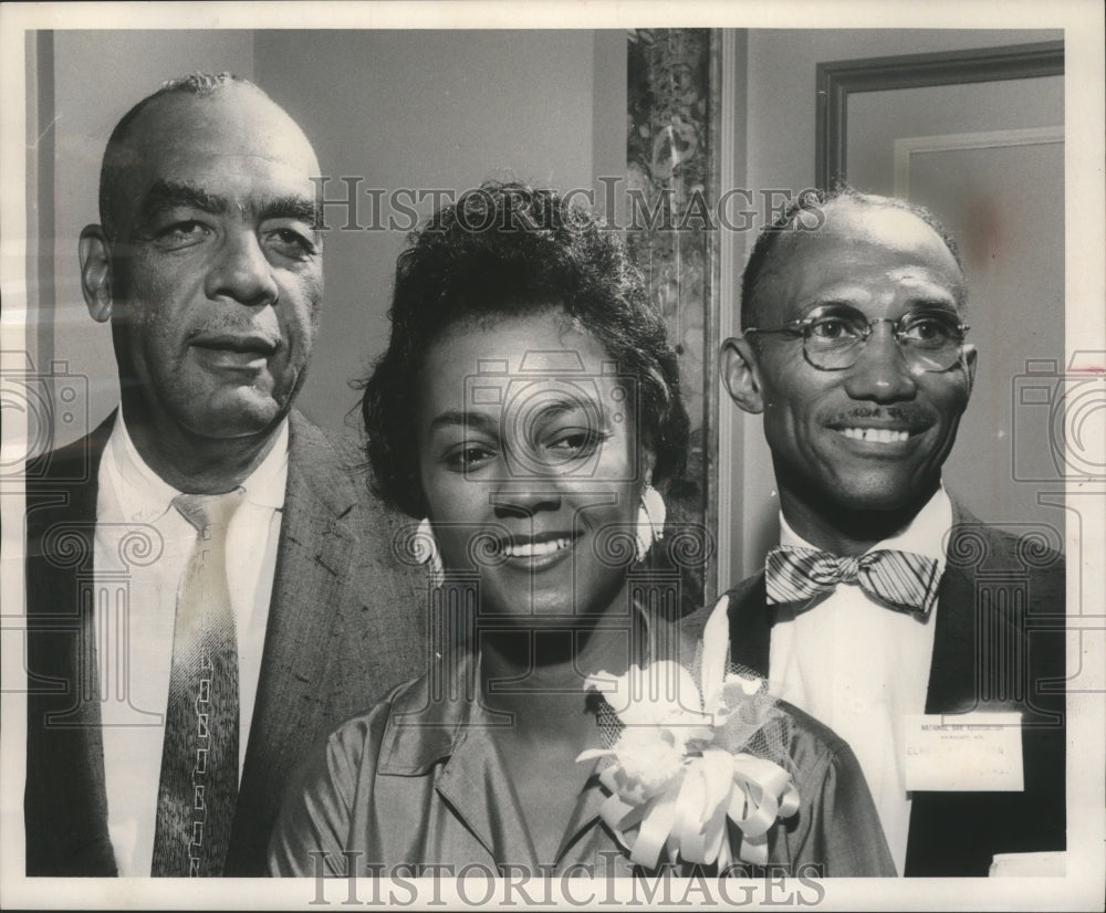 1959 Press Photo National Bar&#39;s Robert Lillard, Jewel Rogers, Elmer Jackson- Historic Images