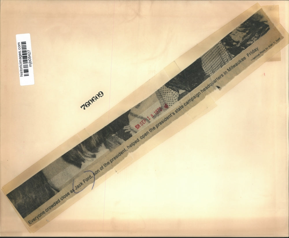 1978 Press Photo President Ford's son Jack Ford opens campaign headquarters