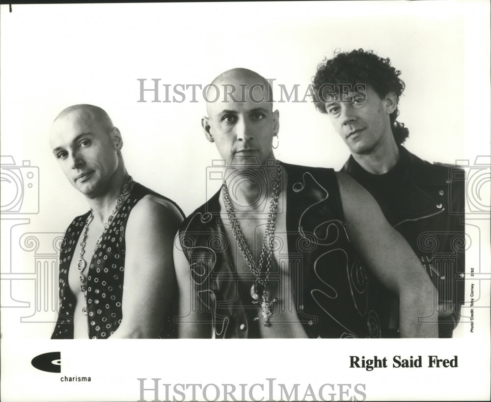 1992 Press Photo Right Said Fred Band Members- Historic Images