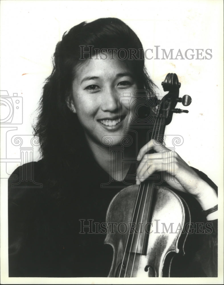 1992 Press Photo Lucia Lin, Boston Symphony Orchestra, Boston, United States. - Historic Images