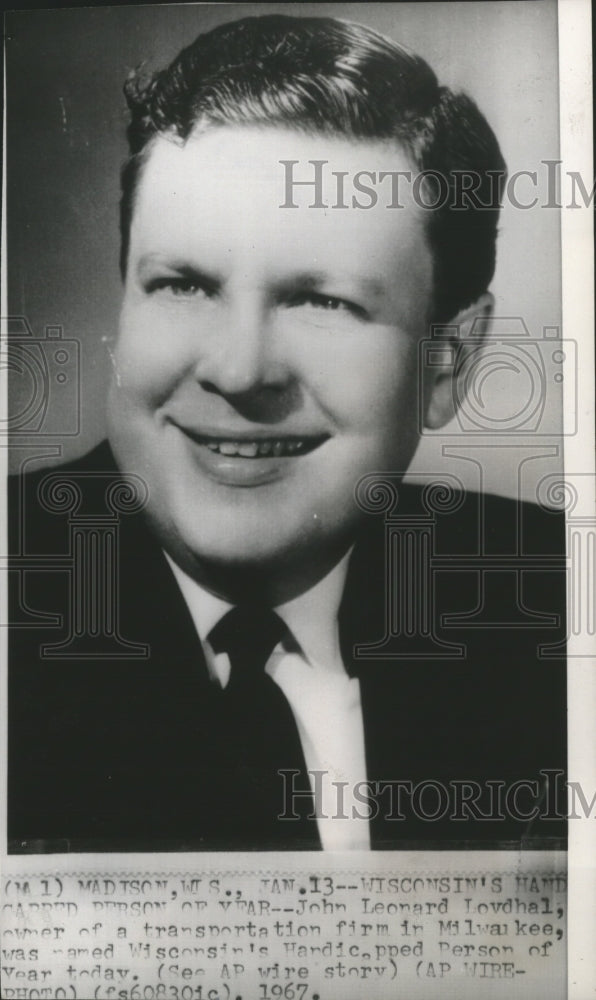 1967 Press Photo Owner of Transportation Firm for the Handicapped, John Lovdahl