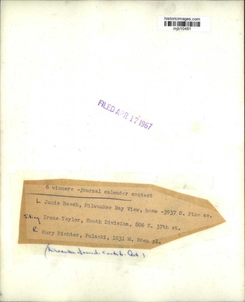 1967 Press Photo Janis Rasch, Irene Taylor, and Mary Richter win Journal contest