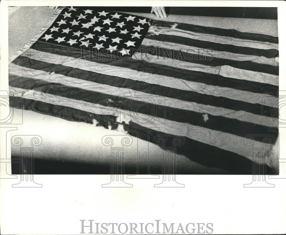 1978 Press Photo 33-Star United States Flag before Lincoln- Historic Images