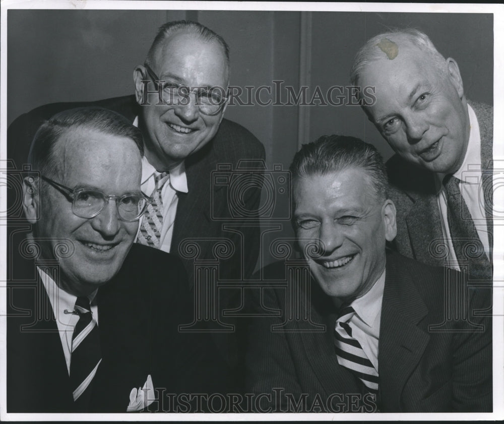 1955 Press Photo Edmund Fitzgerald and others honored by Rotary Club, Wisconsin- Historic Images