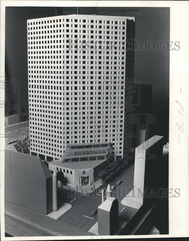 1983 Press Photo Illustration of the 411 Building in Milwaukee- Historic Images