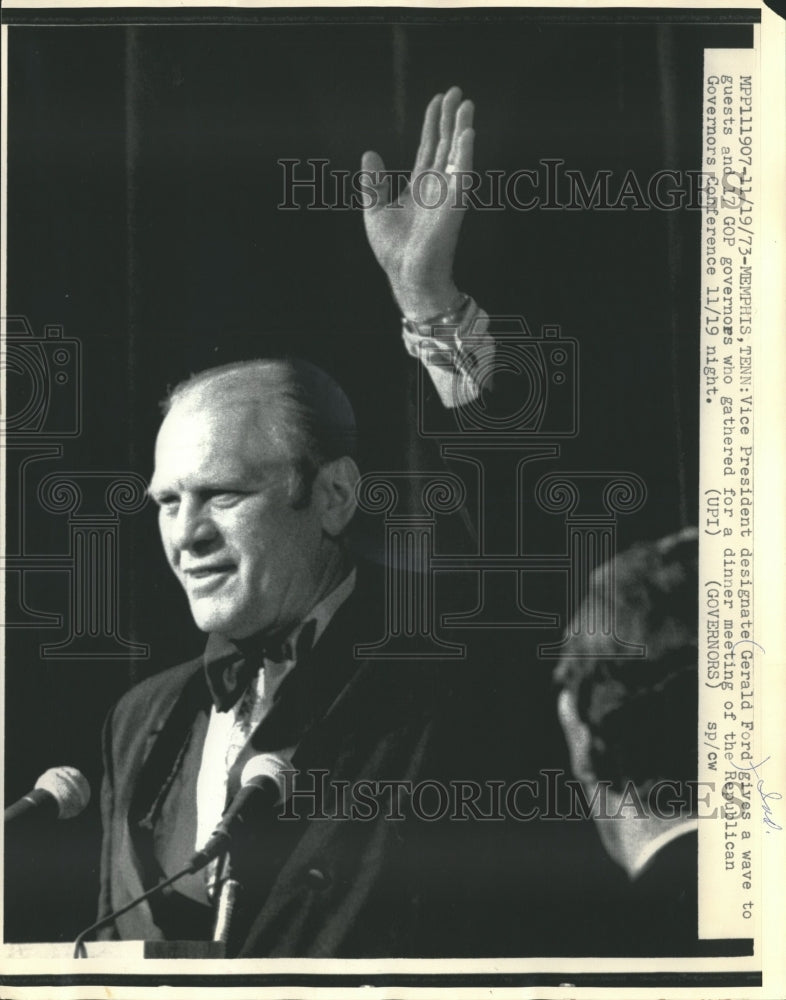 1973 Press Photo Vice President designate Gerald Ford, Memphis, Tennessee- Historic Images