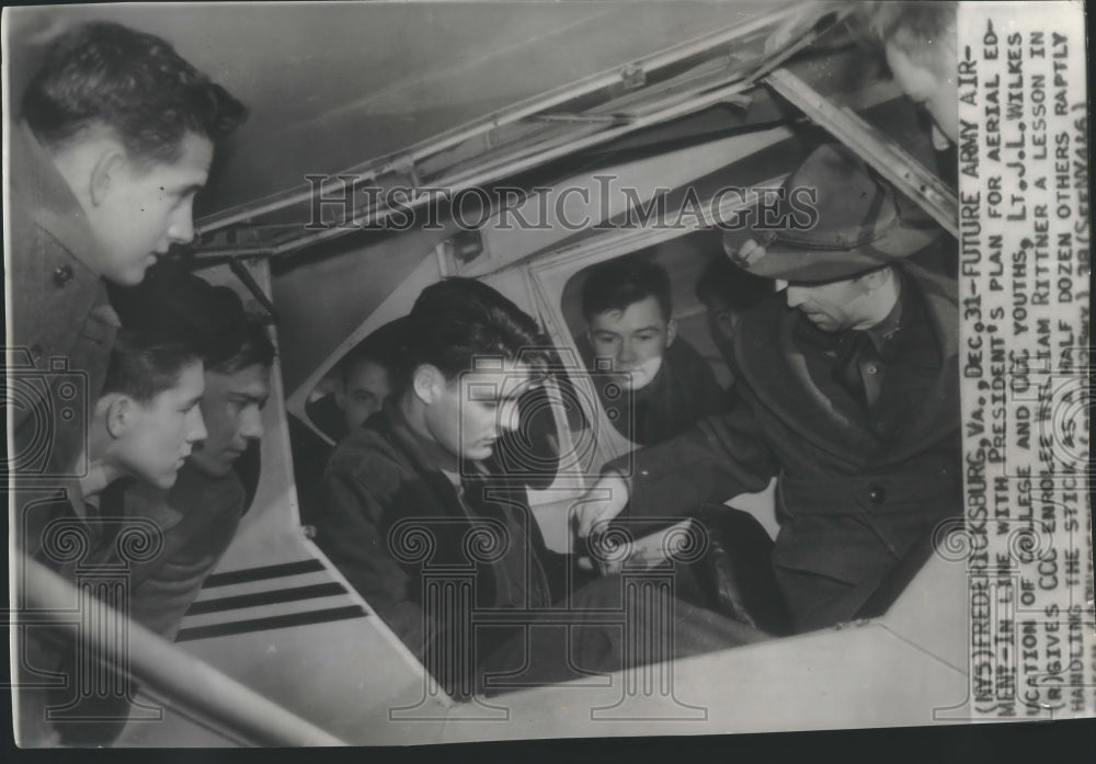 1938 Press Photo Civilan Conservation Corps youths receive aviation lessons- Historic Images