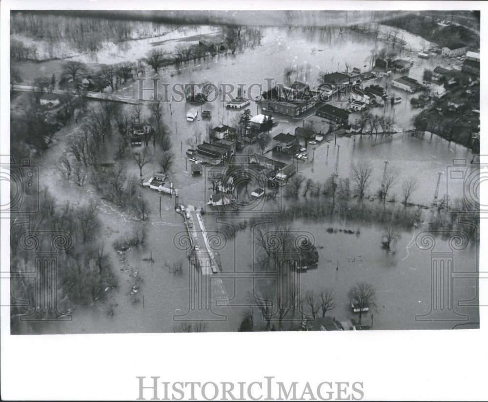 1966 Press Photo Highway 131 Bridge over the Kickapoo river in Soldiers Grove- Historic Images