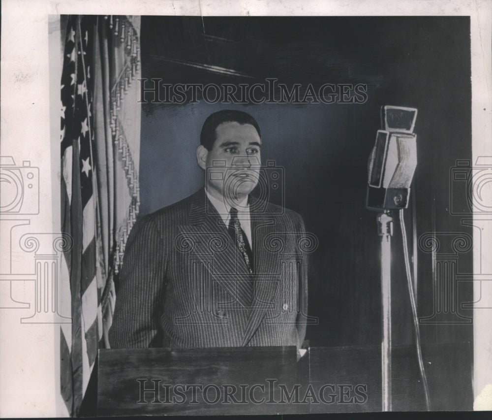 1949 Press Photo Alabama Governor James E. Folsom Seeks Favorite Son Status- Historic Images