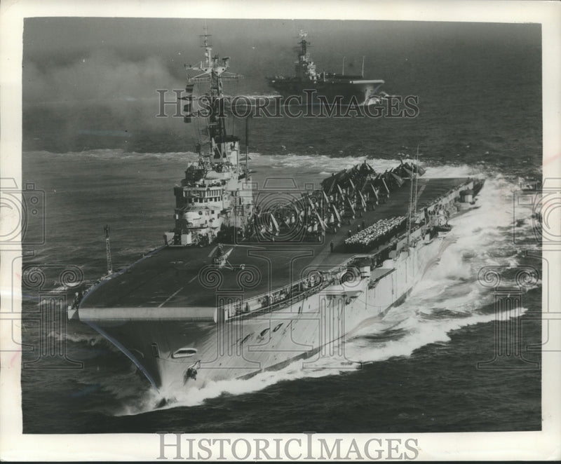 Load image into Gallery viewer, 1954 Press Photo Albion and Centaur, two of Britain's newest aircraft carriers
