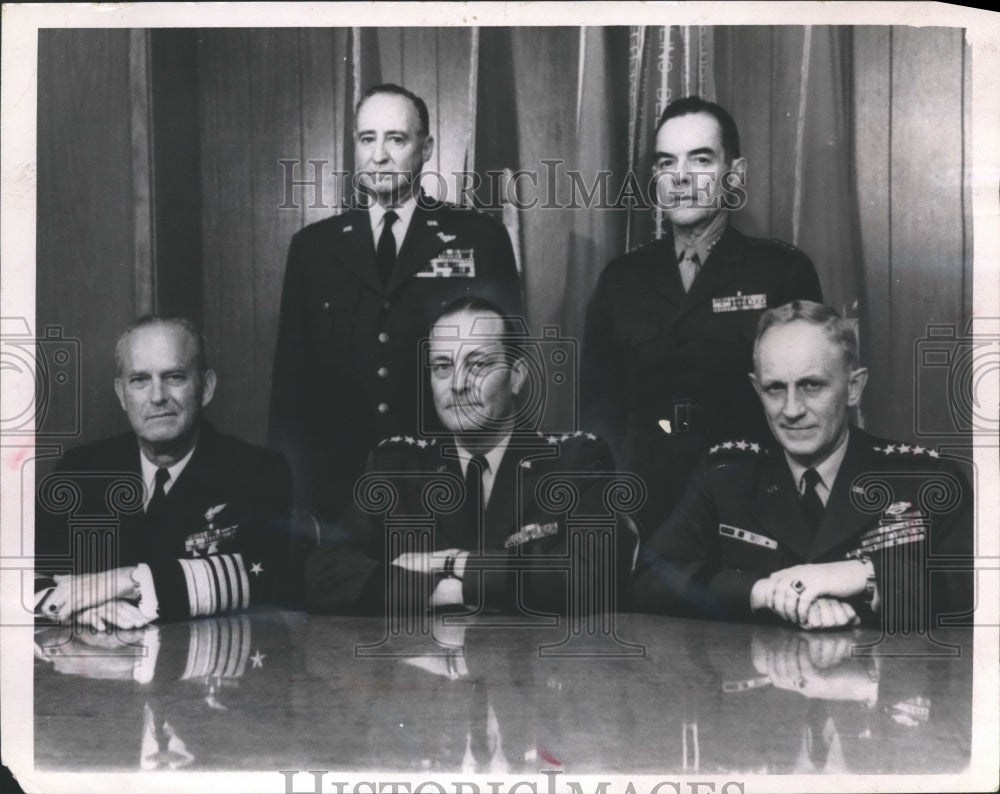 1967 Press Photo David L. McDonald and other Joint Chiefs of Staff members