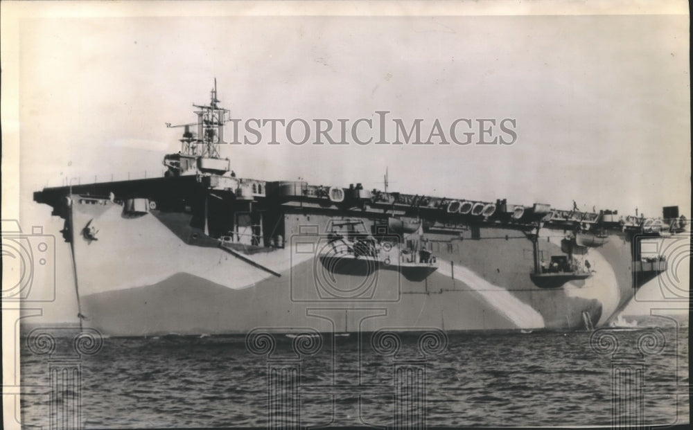 1943 Press Photo British Escort Carrier HMS Battler built in Birmingham, Alabama- Historic Images