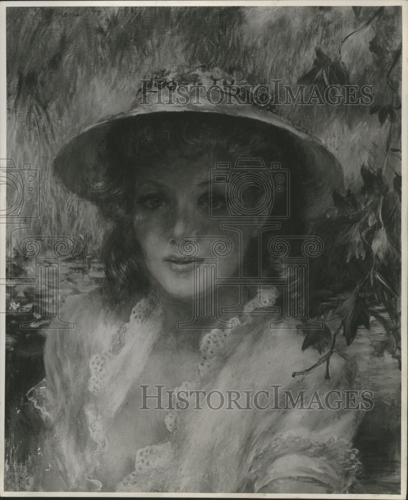 1944 Press Photo Jean Parker Painting by Paul Clemens - mjb14910
