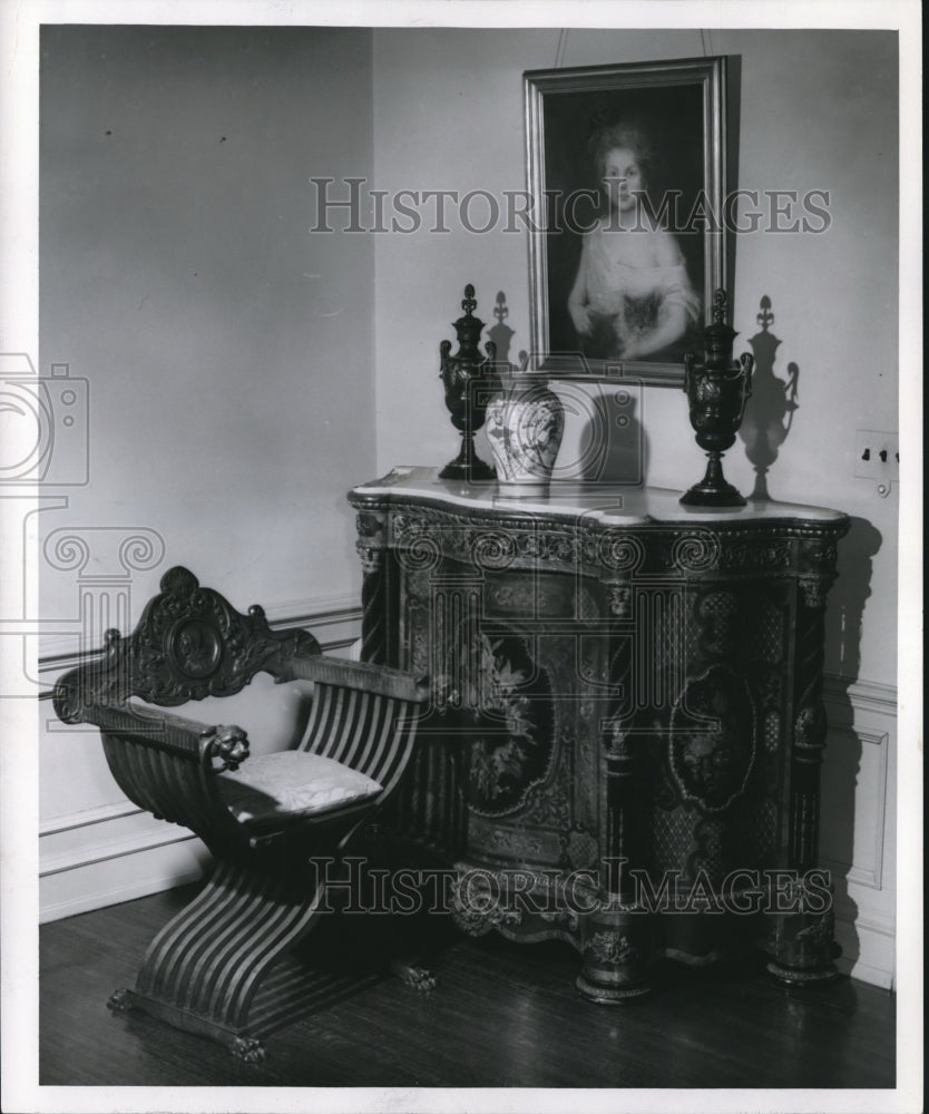 1955 Press Photo Italian Painting Donated to Milwaukee Art Institute - mjb16471