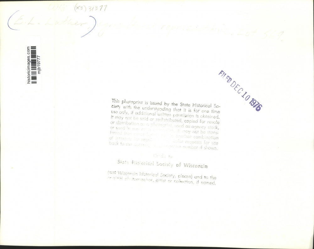 1976 Press Photo E.L. Luther Driving a Top Down Ford Model T Car on a Dirt Road