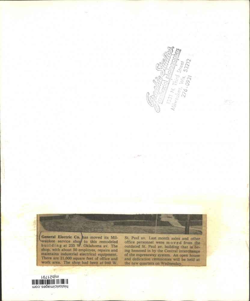 1965 Press Photo General Electric Company's new remodeled Milwaukee service shop