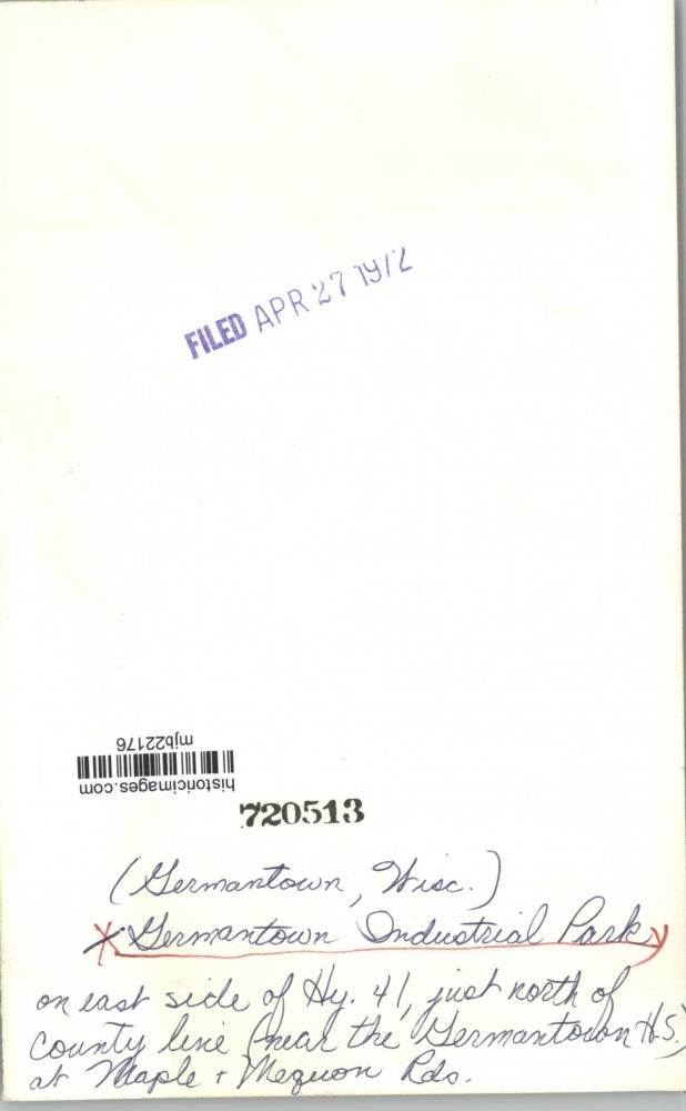 1972 Press Photo Germantown Wisconsin Industrial Park East Side of Highway 41