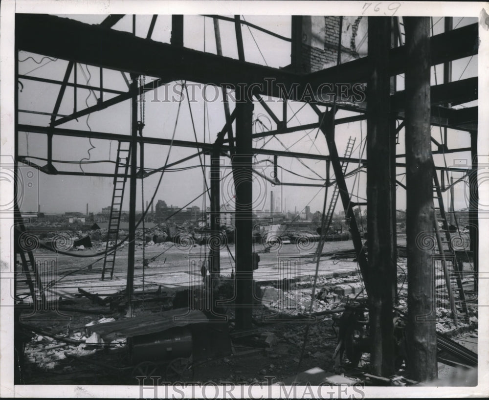 1950 Press Photo Ruhr Steel Plant being Repaired in Germany - mjb22196- Historic Images