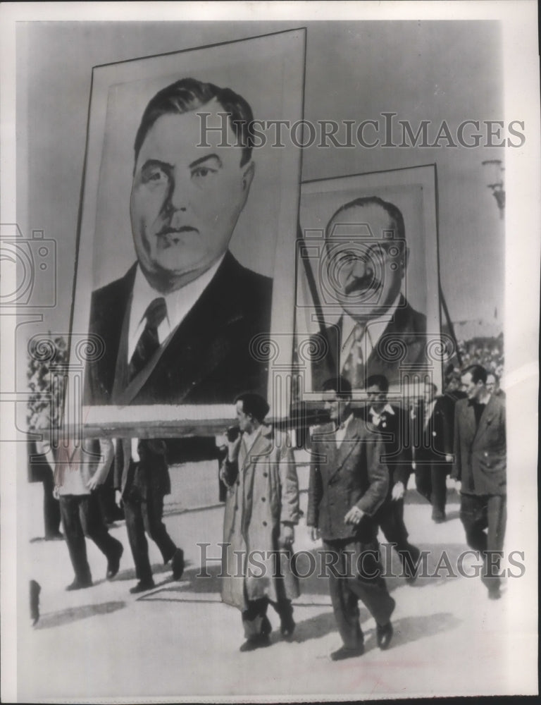 1953 Press Photo May Day March in Soviet Dominated East Berlin Germany- Historic Images