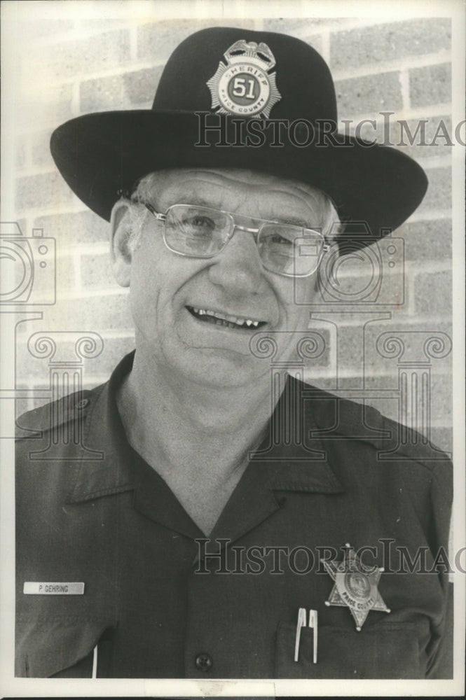 1978 Press Photo Sheriff Paul Gehring, Phillips, Wisconsin- Historic Images