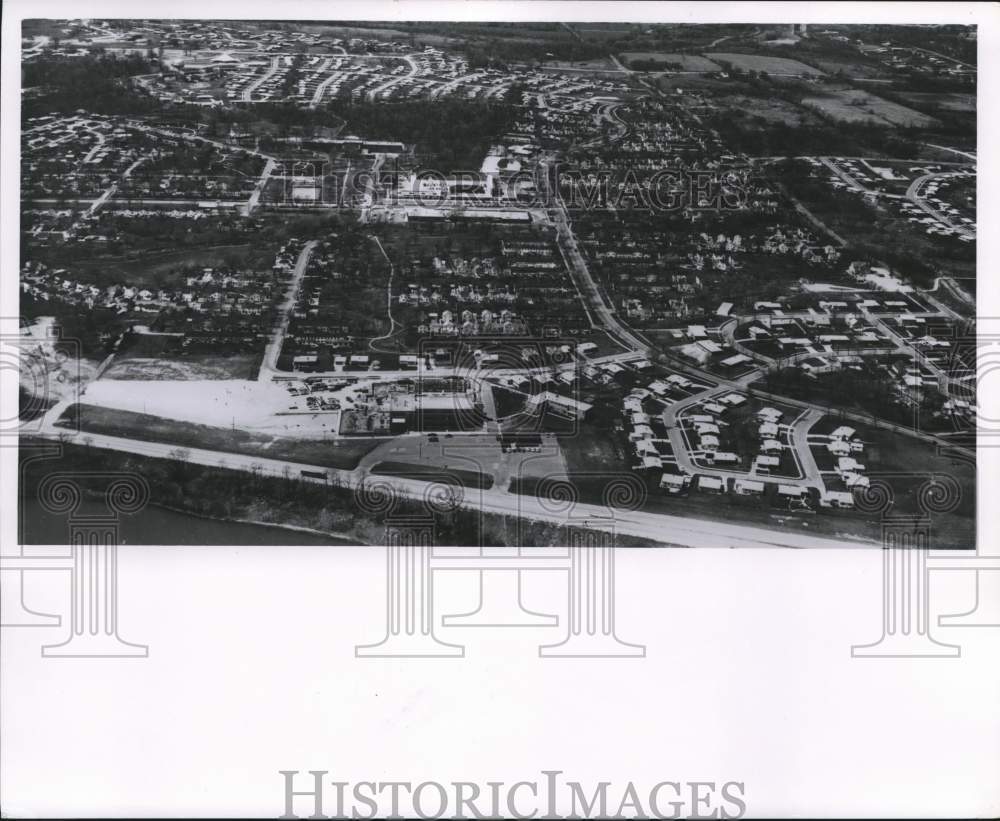 1964 Press Photo Housing Development from Above, Greendale, Wisconsin