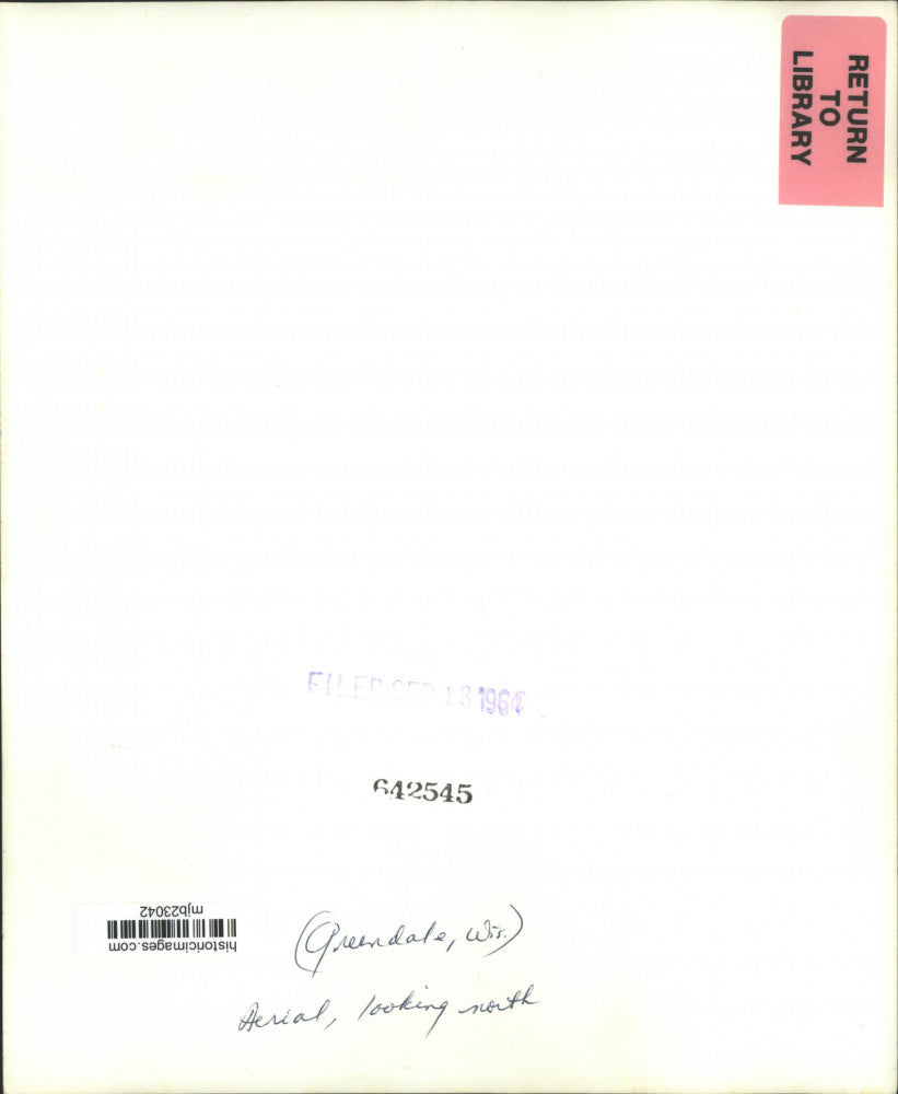 1964 Press Photo Housing Development from Above, Greendale, Wisconsin