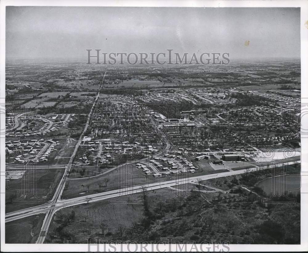 1964 Press Photo Aerial Photo of Greendale, Wisconsin - mjb23044
