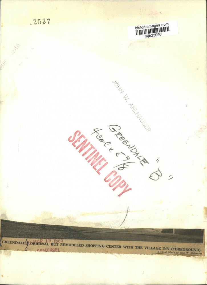 1963 Press Photo Shopping Center in Greendale, Wisconsin - mjb23050