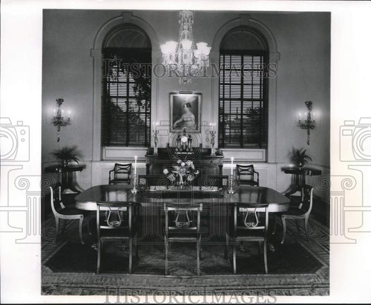 1967 Press Photo Dining room in Duncan Phyfe Alcove of the Henry Ford Museum