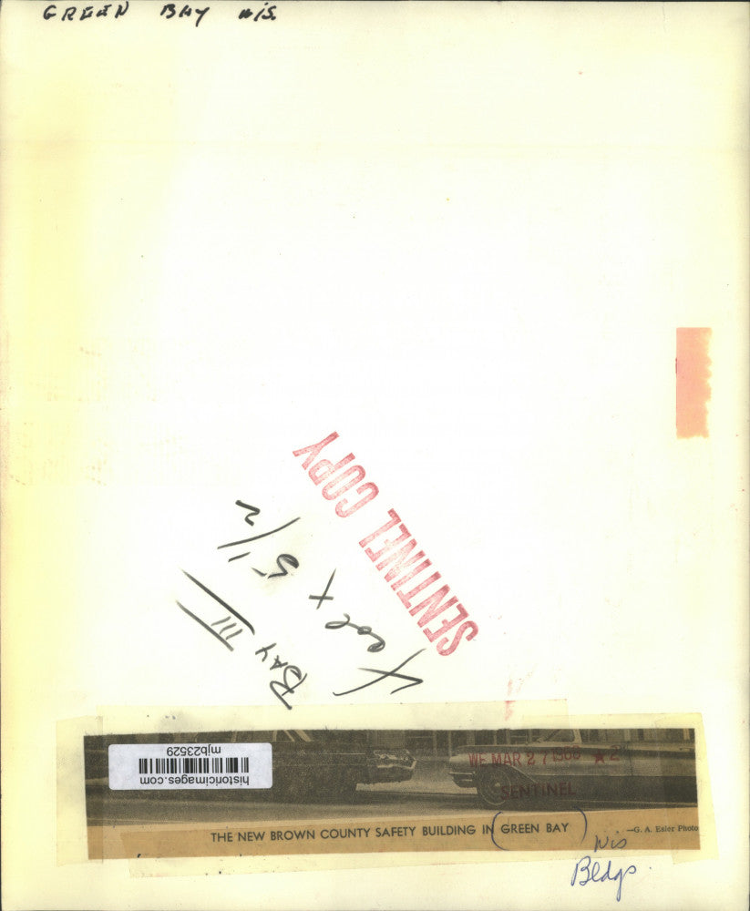 1968 Press Photo Exterior of Brown County Safety building, Green Bay, Wisconsin