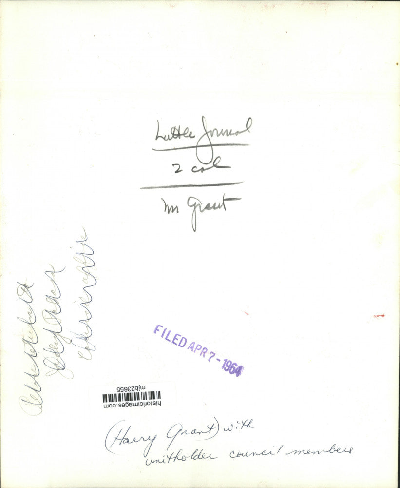 1964 Press Photo Harry Grant with withholder council members - mjb23655