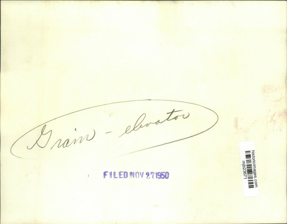 1950 Press Photo Grain elevators, piles of maize Hart Grain Company, Hart, Texas