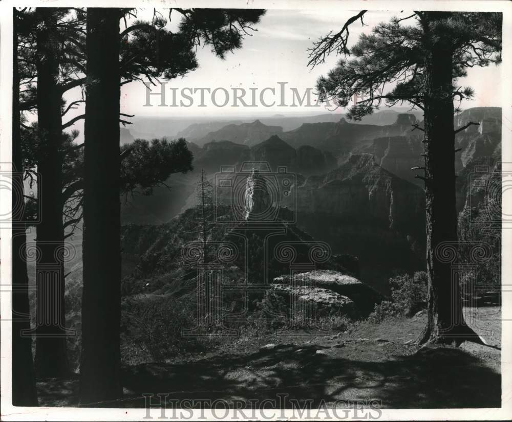 1969 Press Photo Brigham's Butte, Grand Canyon National Park, Arizona