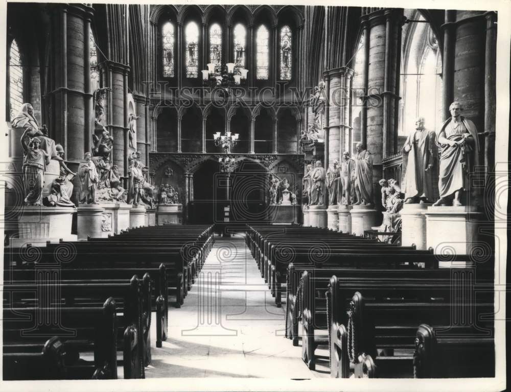 1936 Press Photo North transept of Westminster Abbey, London, England