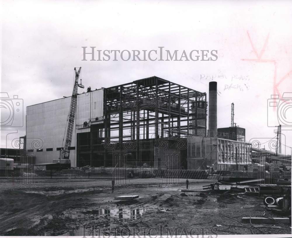 1961 Press Photo Construction of New Building, Charmin Paper Products, WIsconsin