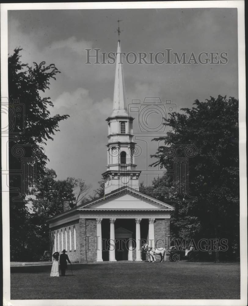 1954 Press Photo Martha-Mary Chapel in Greenfield Village, Wisconsin - mjb24191