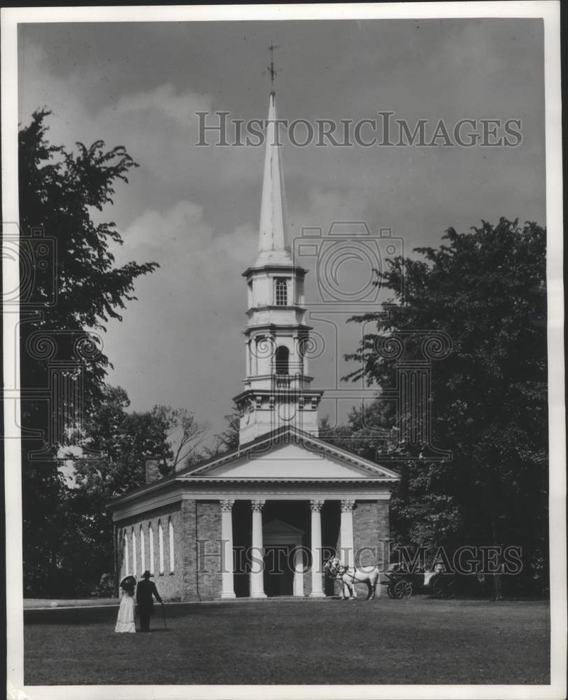Load image into Gallery viewer, 1954 Press Photo Martha-Mary Chapel in Greenfield Village, Wisconsin - mjb24191
