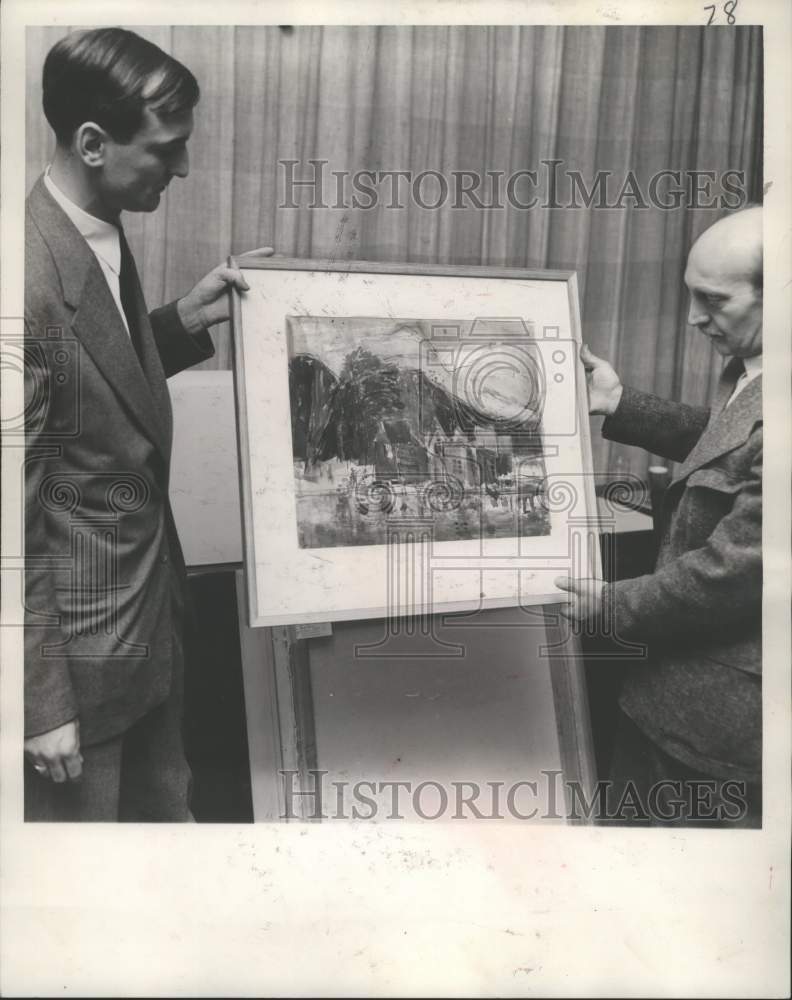 1952 Press Photo Prize-Winning Painting by Rosemary Kraynic, Milwaukee