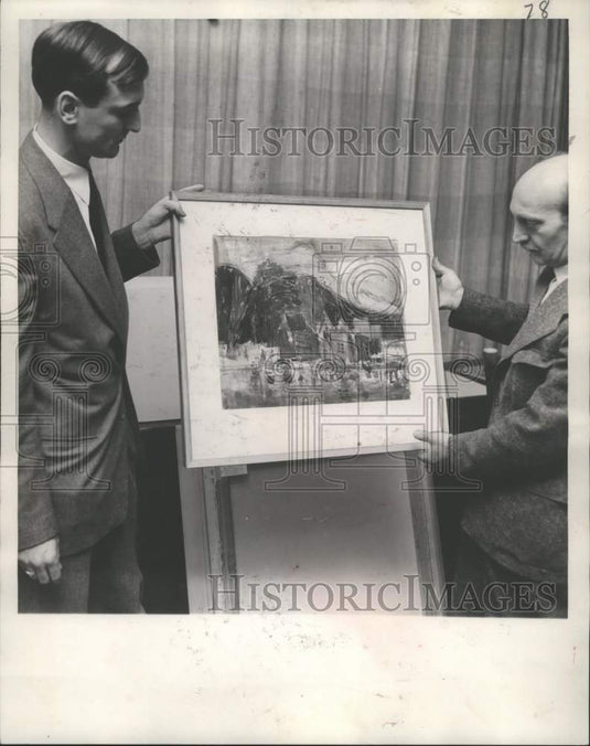 1952 Press Photo Prize-Winning Painting by Rosemary Kraynic, Milwaukee