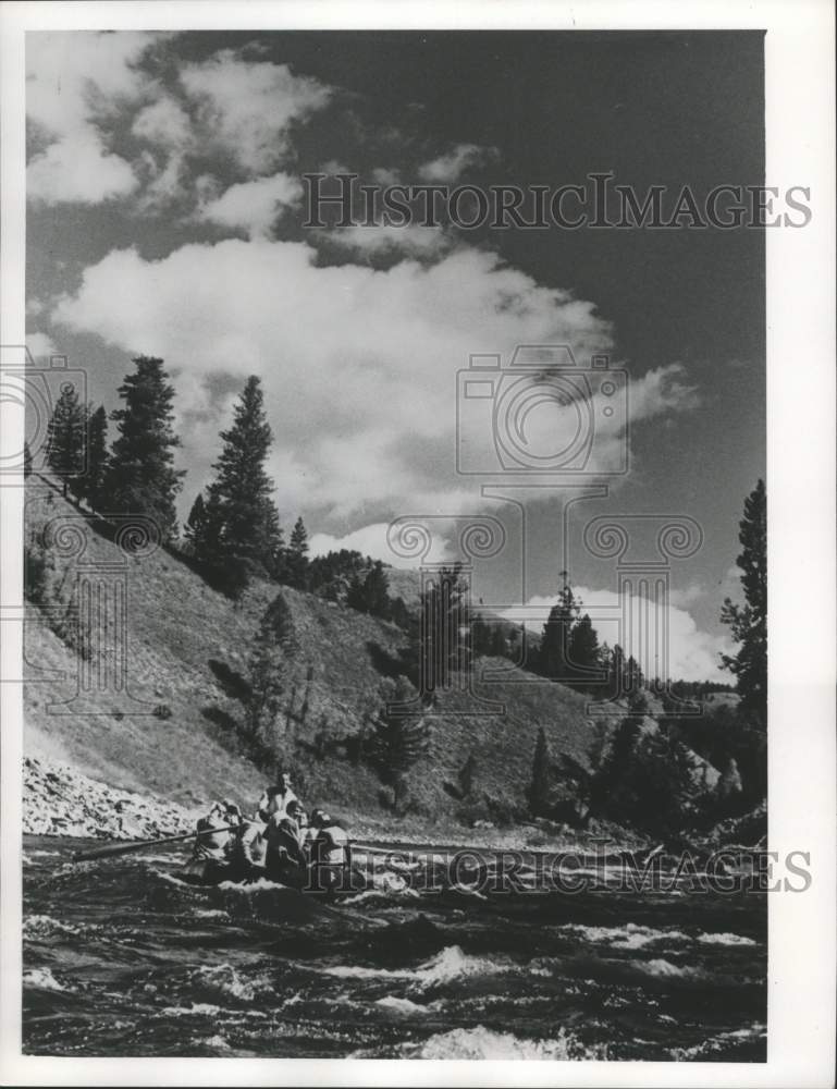 1974 Press Photo White Water on Snake River, Grand Teton National Park