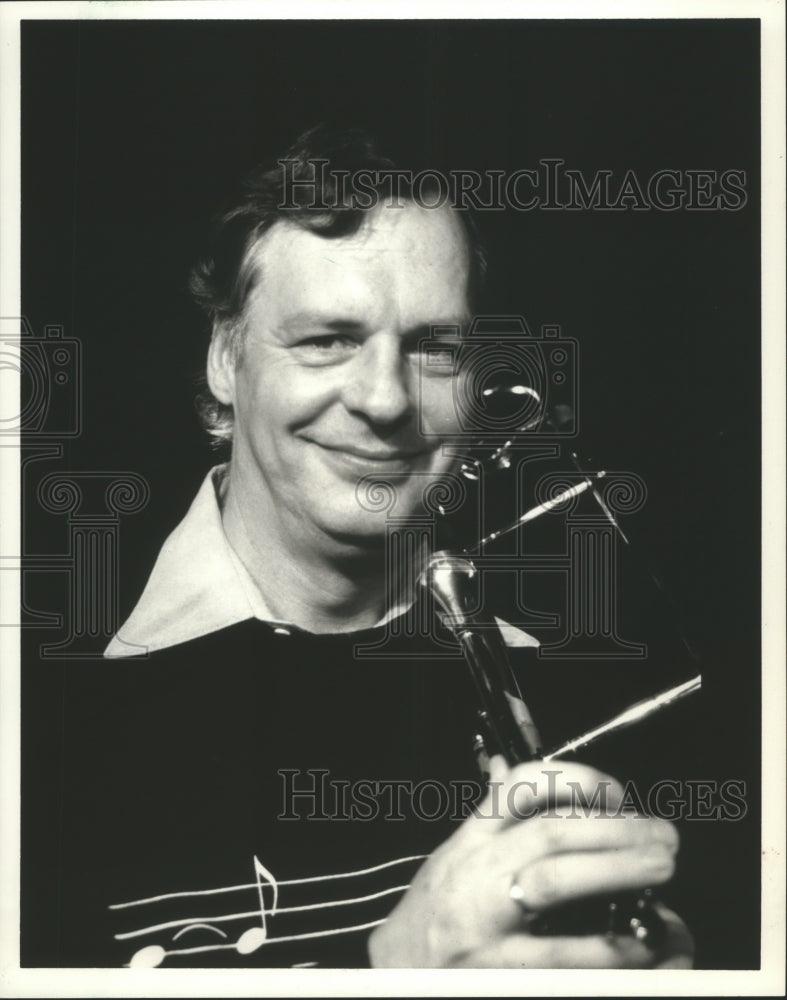1984 Press Photo Rob McConnell, Grammy award winning Jazz musician - mjb24956- Historic Images