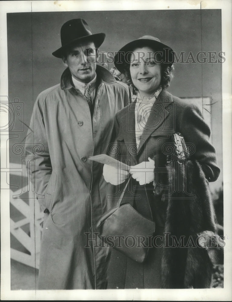 1936 Press Photo Tennis Player Fred Perry and Wife Helen Venson at Santa Anita- Historic Images