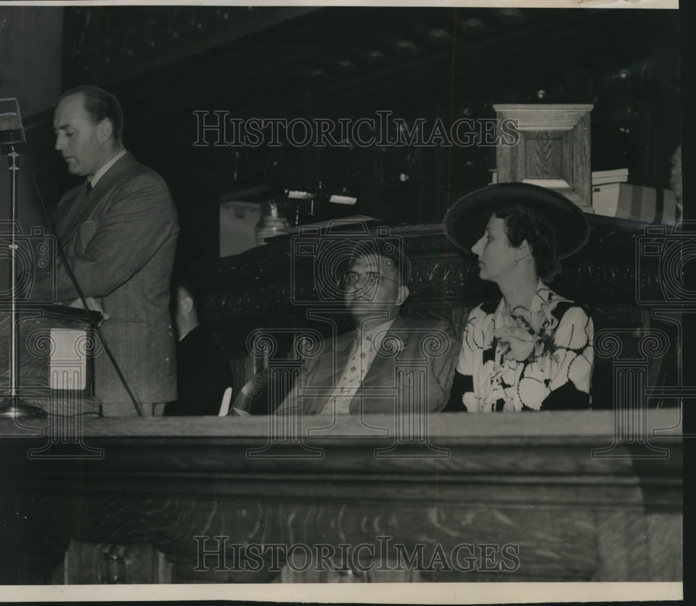 1939 Press Photo Crown Prince Olav at Madison Legislature Visit Wisconsin- Historic Images