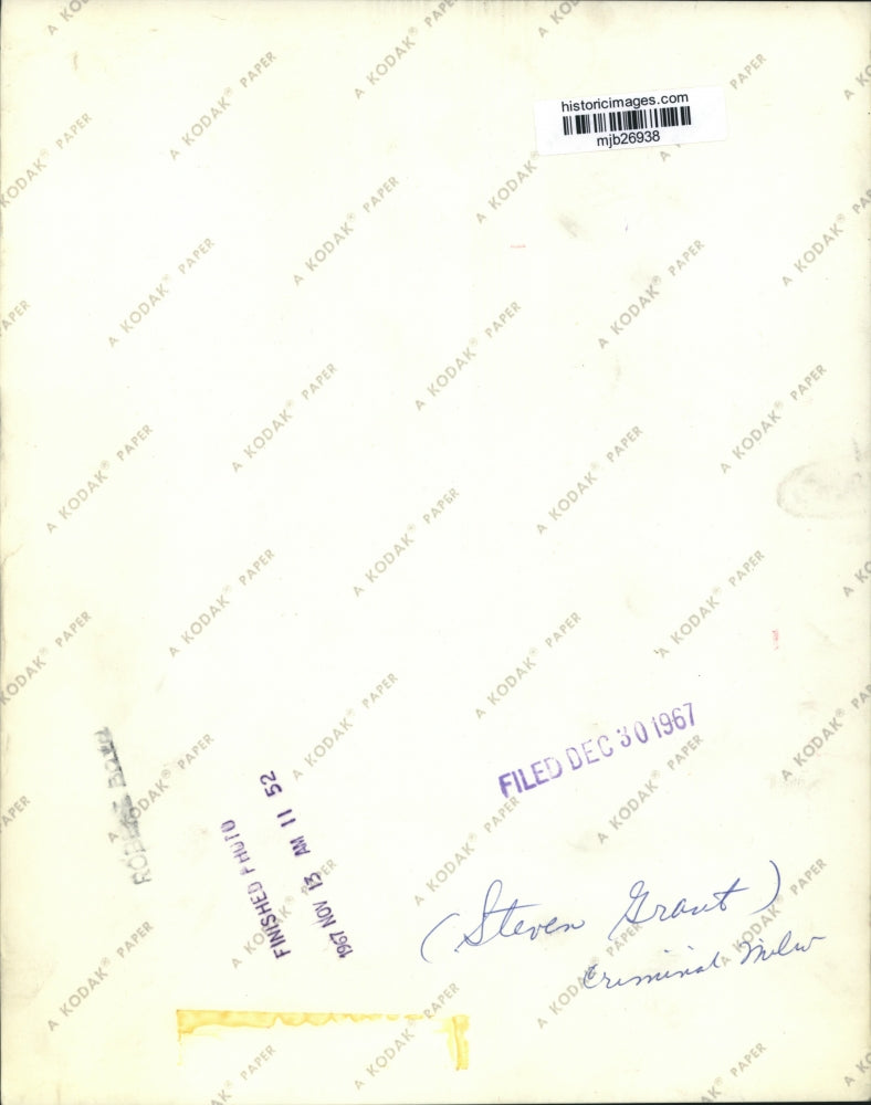 1967 Press Photo Milwaukee Criminal, Steven Grant - mjb26938