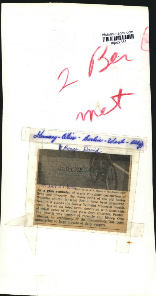 1932 Press Photo Kaiser Wilhelm Church and Memorial church in Berlin, Germany