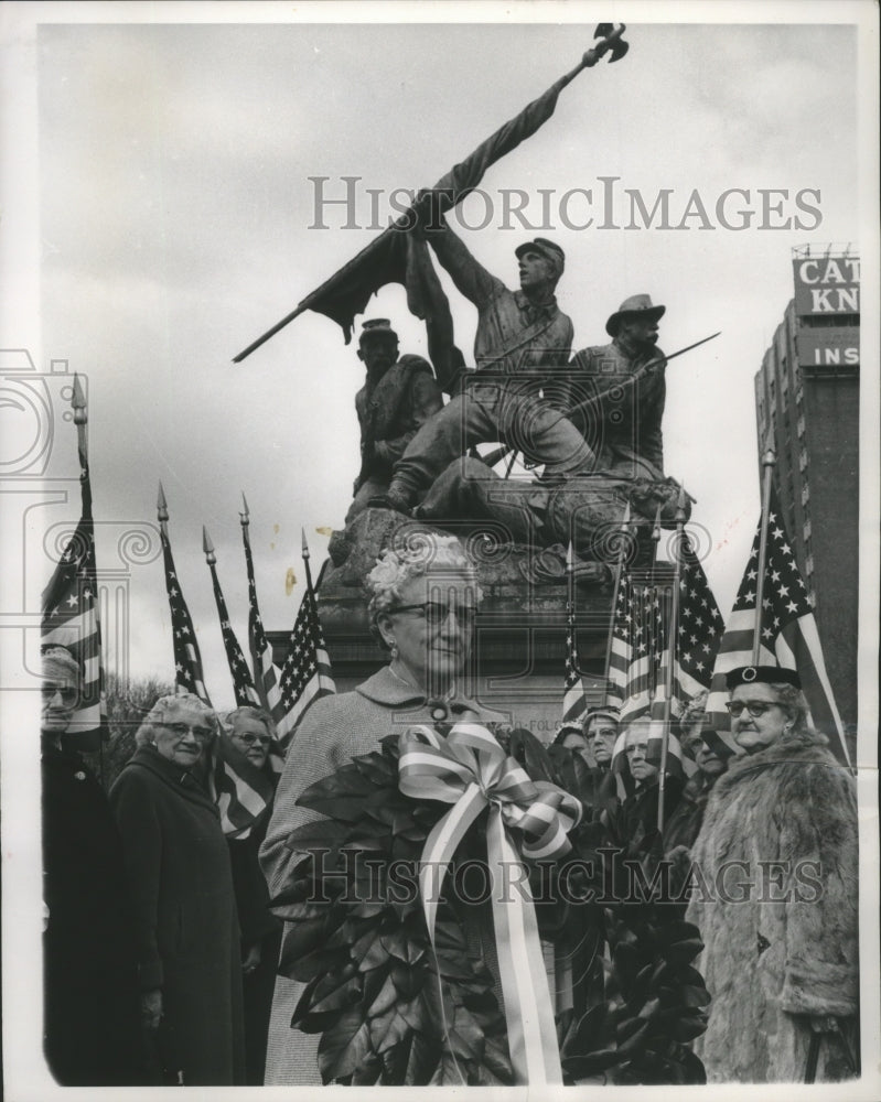 1961 Press Photo Ceremony honoring the Grand Army of the Republic, Milwaukee