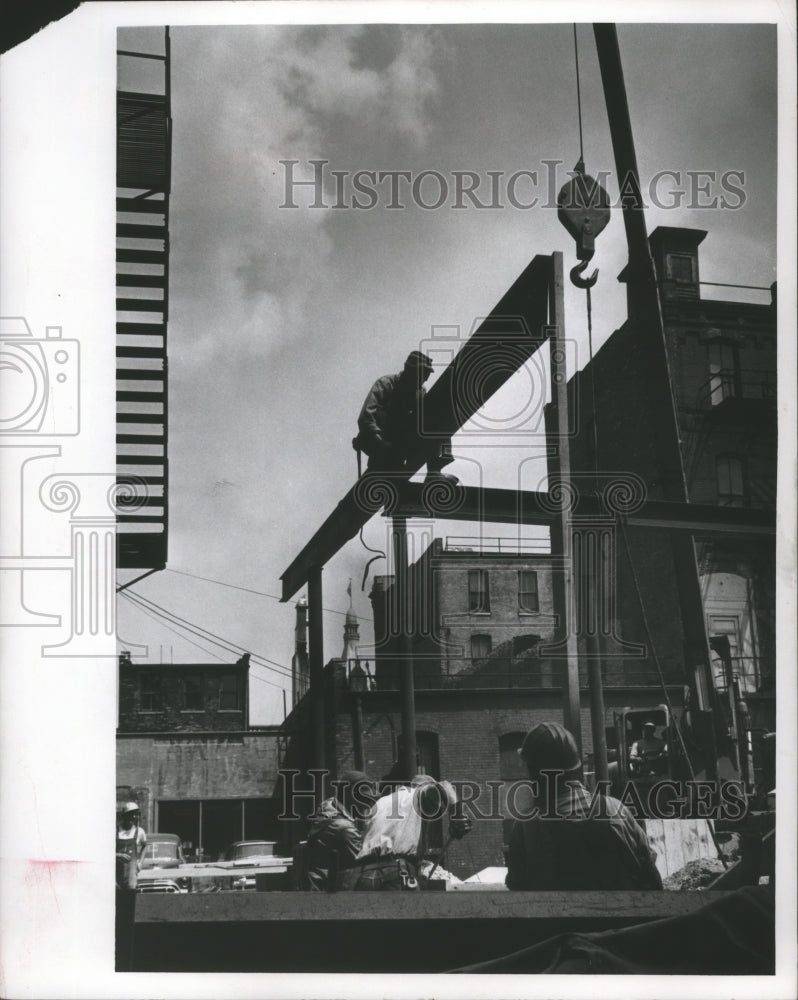 1959 Press Photo Milwaukee Journal building under construction - mjb27688- Historic Images