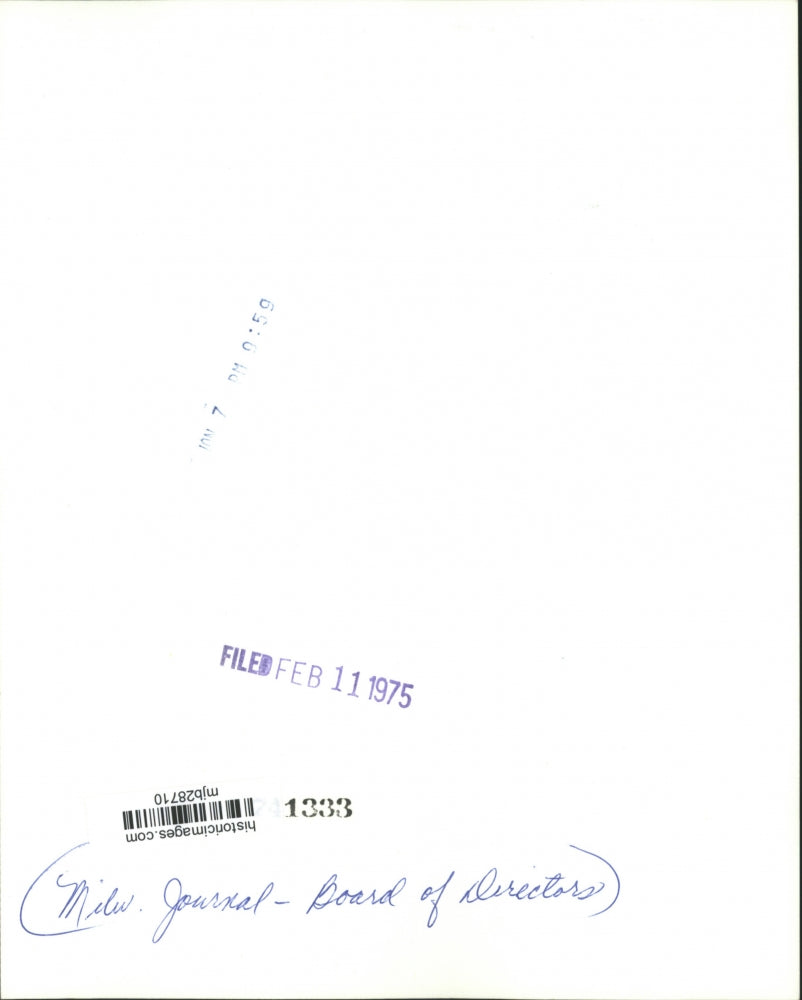 1975 Press Photo Milwaukee Journal Board of Directors, Milwaukee, Wisconsin